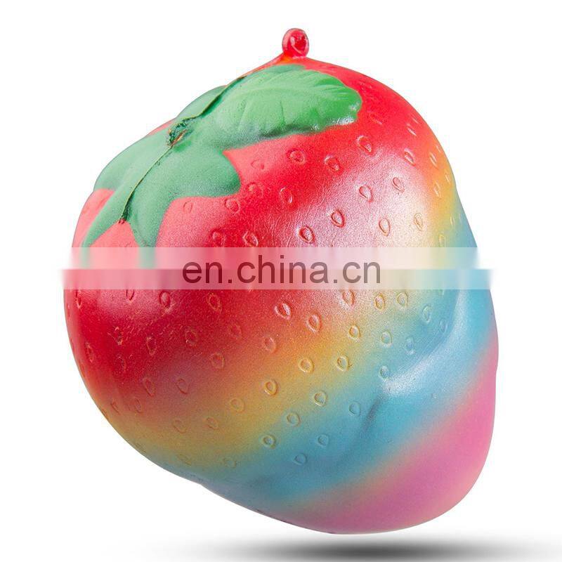 Wholesale custom slow rising squishy pu foam strawberry