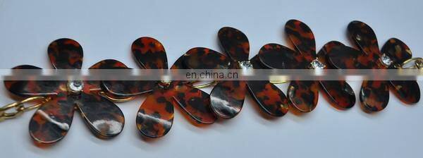 Hottest selling crew foral crystal imitate famous brand necklace jewelry