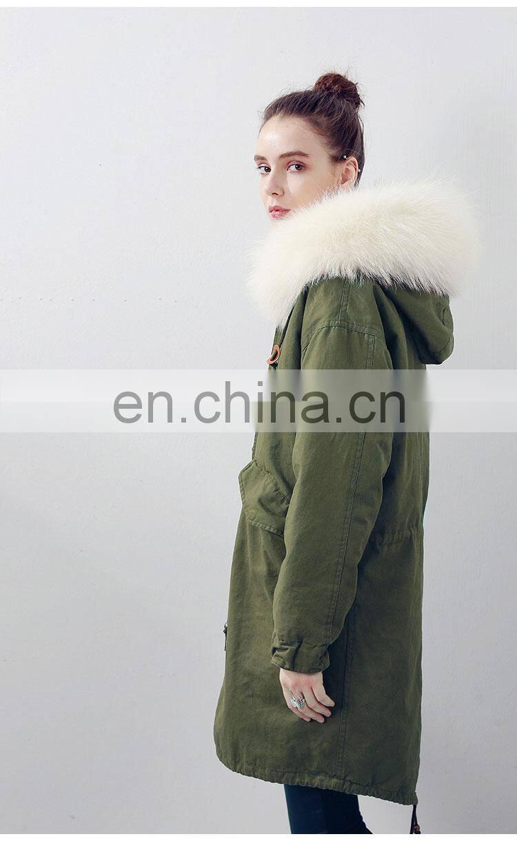 Black Parka London Style Parka Womens Colorful Fox Fur Lined Winter Parka for Girls