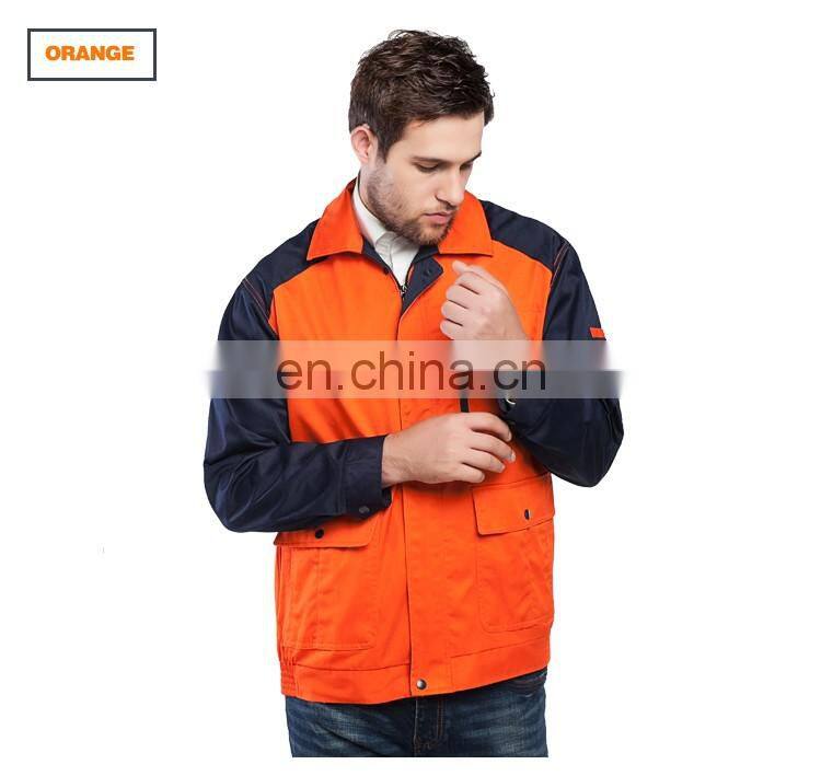 Customized Spring/Autumn Cotton Lapel Work Clothing Labor Uniform with Full Sleeve for Man