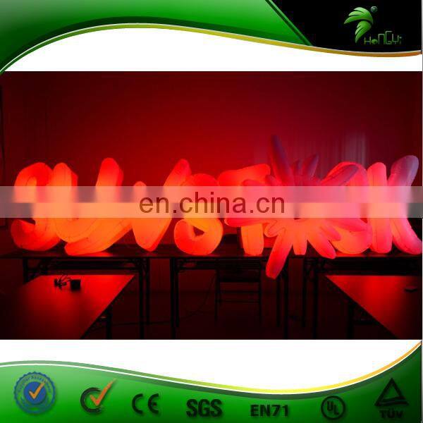 Oxford 3 D Inflatable Led Letter Balloon Inflatables Led Light PVC Custom Alphabet Letter Board Event Display Balloons