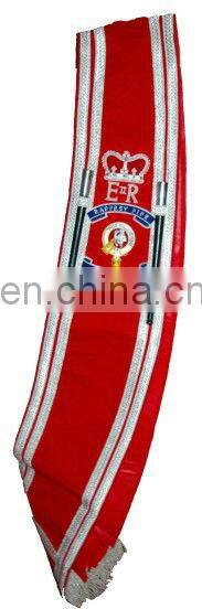 Bullion Embroidered Sashes | Cerimonial Sashes | Military Band Ceremonial Sash | Hand Embroidered Ceremonial Sashes