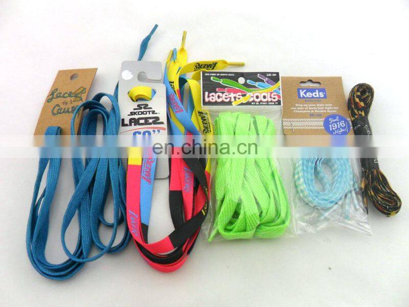 custom logo cheap colorful polyester reflective shoelaces