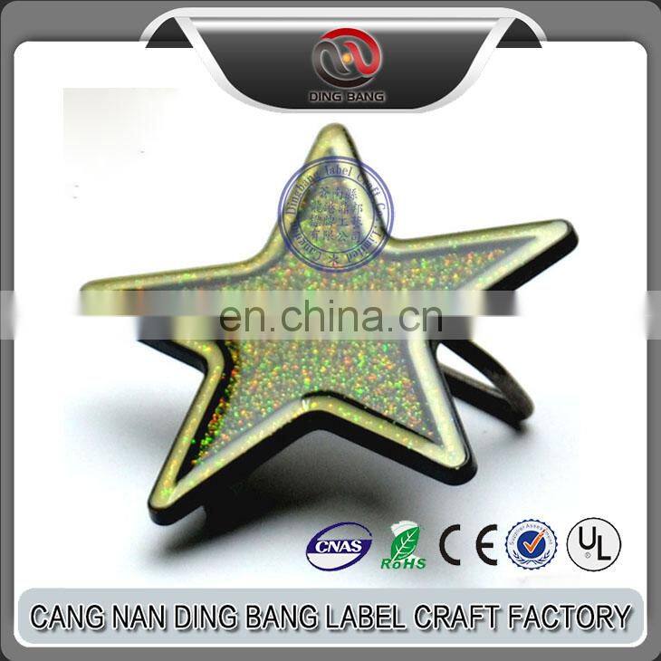 Low MOQ Promotion Cheap Antique Clear Domed Coated Zinc Alloy Glitter Children Fashion Belt Buckle