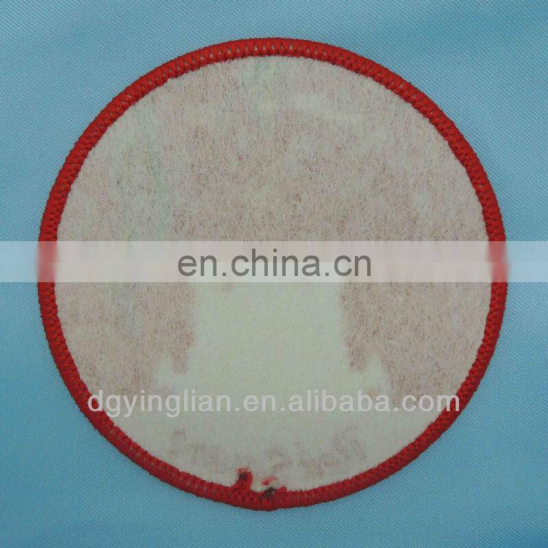 Red Castle Woven badges,woven Patches with white backing for garment labels,custom woven patches