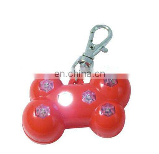 Custom Shape Pet Losting With LED Flashlight Keychain