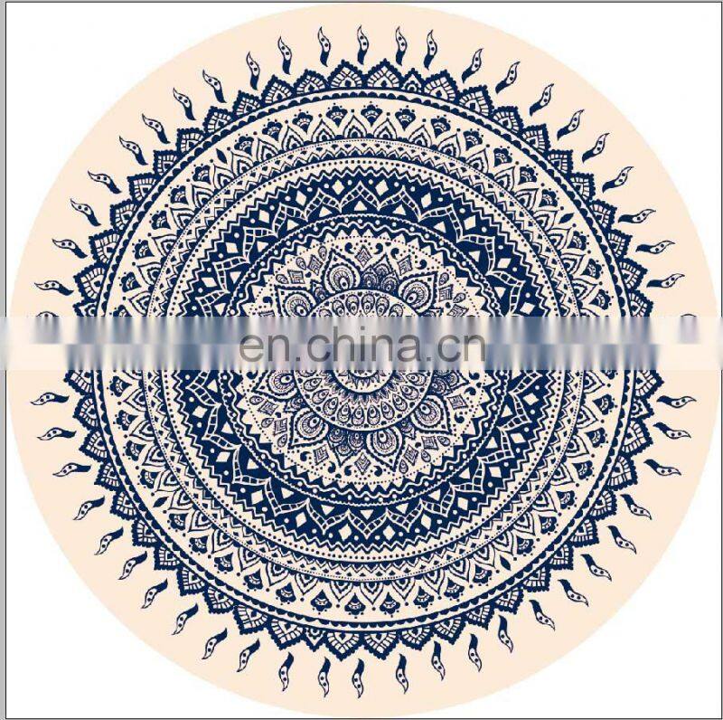 Top quality round suede natural rubber yoga mat