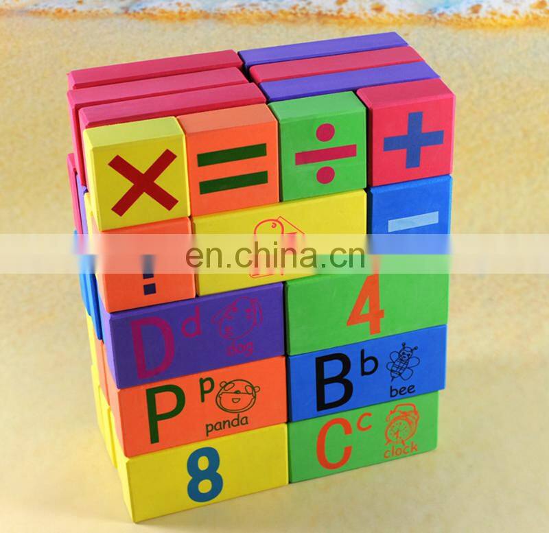 Melors children's education EVA alphabet and numbers Soft learning foam blocks wholesale