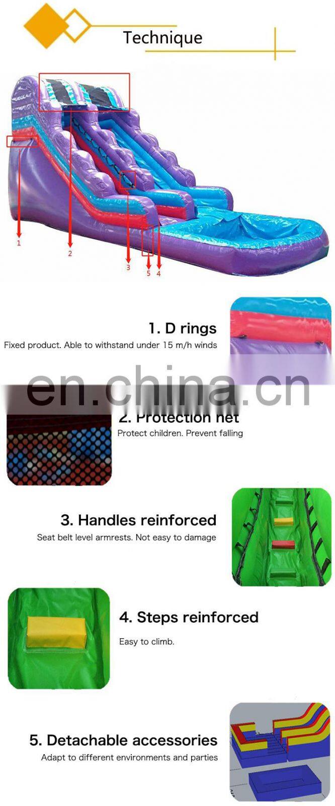 seashore turtle fish inflatable water slide