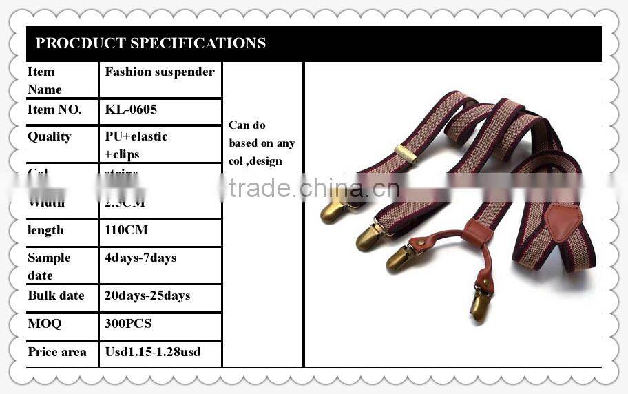 lady /men good dress fashion clip suspenders