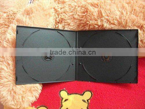 shantou factory black double 7mm short dvd plastic box