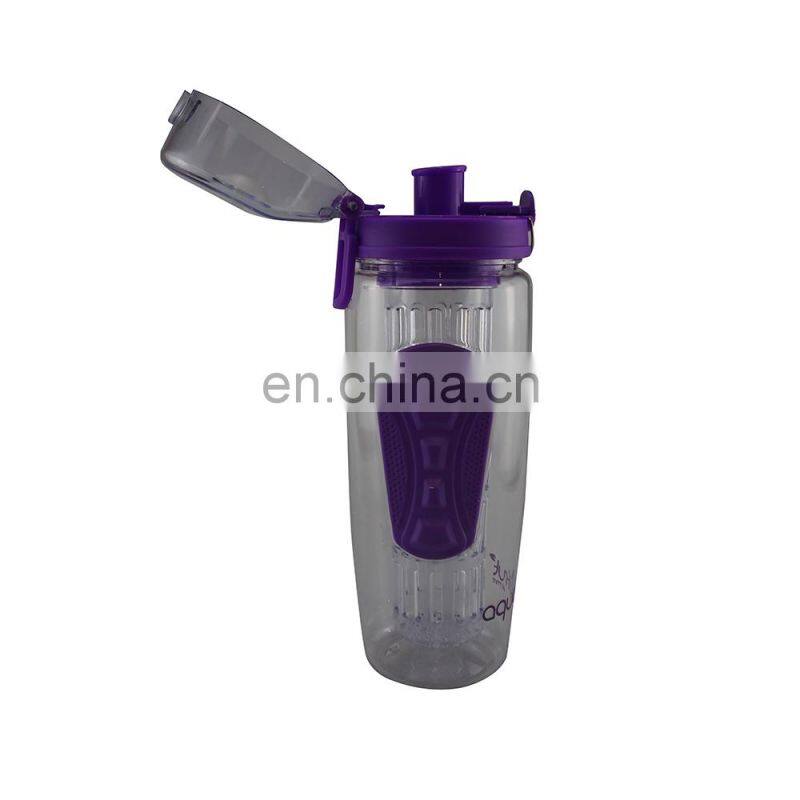 Tritan Dishwasher Safe Unique Leak Proof Infusion Flip Top Fruit Infuser Water Bottle