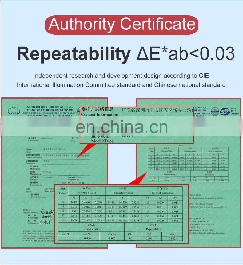 LS171 Portable Colorimeter with Cellphone APP For Printing Coating Ceramics Textiles Color Difference