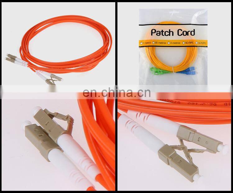 Rose Red Color Multimode Duplex Dual OM1 OM2 LC to LC 3m MM Optical patch cord