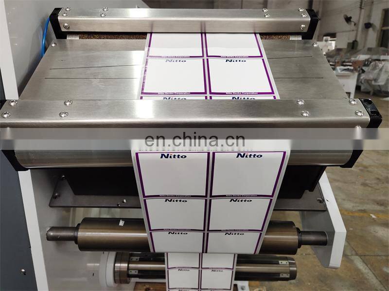 UTS320H High Speed narrow web Automatic Medicine Wine Label Cutting Machine, blank barcode sticker slitter rewinder