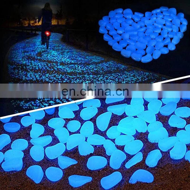 300pcs/Pack Luminous Stone Walkway Rock Garden Patio Lawn Garden Yard Stone Decoration Garden Craft Luminous Cobblestone Decor