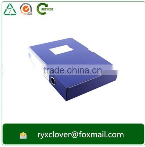 Office stationery plastic velcro box file folder a4 size