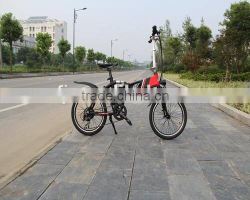 2015 simple shape 20inch folding electric bike battery rack with EN15194