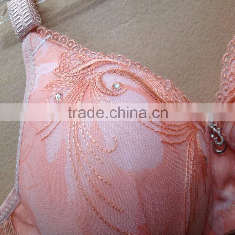 1.15USD 36-42C Cup High Quality Adjustable Fashional Ladies Sexy Bra Without Rim Inside, Fat Women Push Up Sexy Bra(gdwx212)