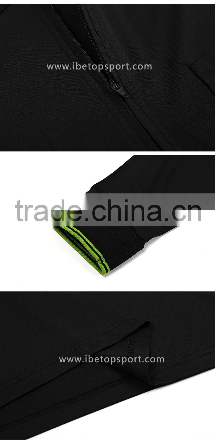 customized classical design mens 100% polyester full zipper black jackets outdoor