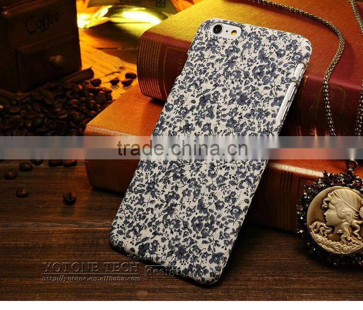 Rose flower polyester skin european style colorful minion case for Iphone 6 4.7 5.5 inch