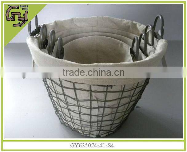 new round handmade with ear willow laundry basket