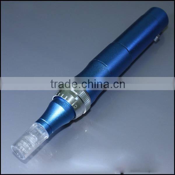 Electric Auto Derma Micro Needle Stamp 0.25mm-2.0mm Adjustable 12 Needle Cartridge