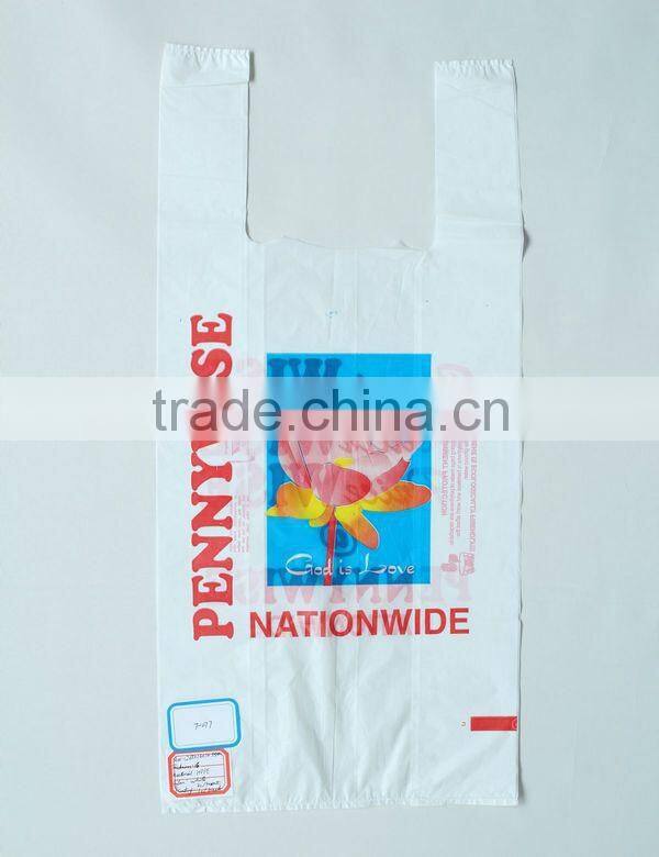Customized Logo HDPE T-shirt Packing Bags