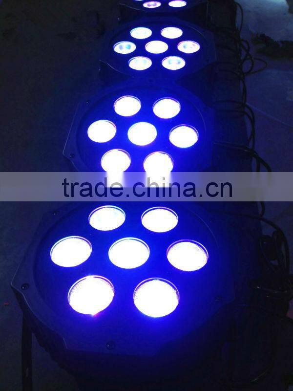 7*10w Quad led slim par light, 7*10W RGBW 4-in-1 High brightness LED flat par can, LED Par Light