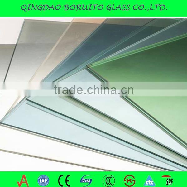 Blue colored Coated Glass 4mm 5mm Float Reflective Glass price