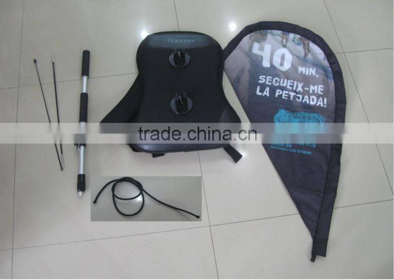 Custom backpack flying x flag advertising backpack banner