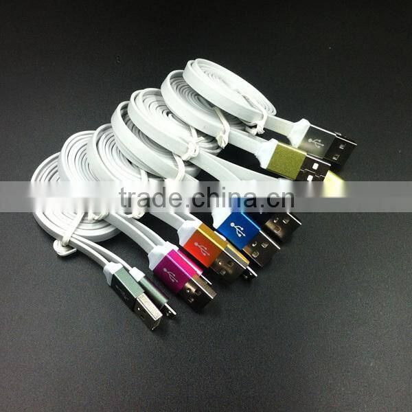 Aluminium USB Data Cable for iphone for samsung for iphone Metal USB Cable