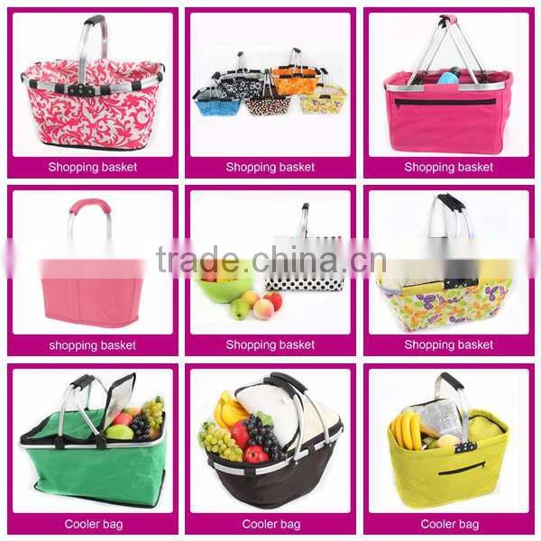 2014 fold thermal insulation cooler picnic basket