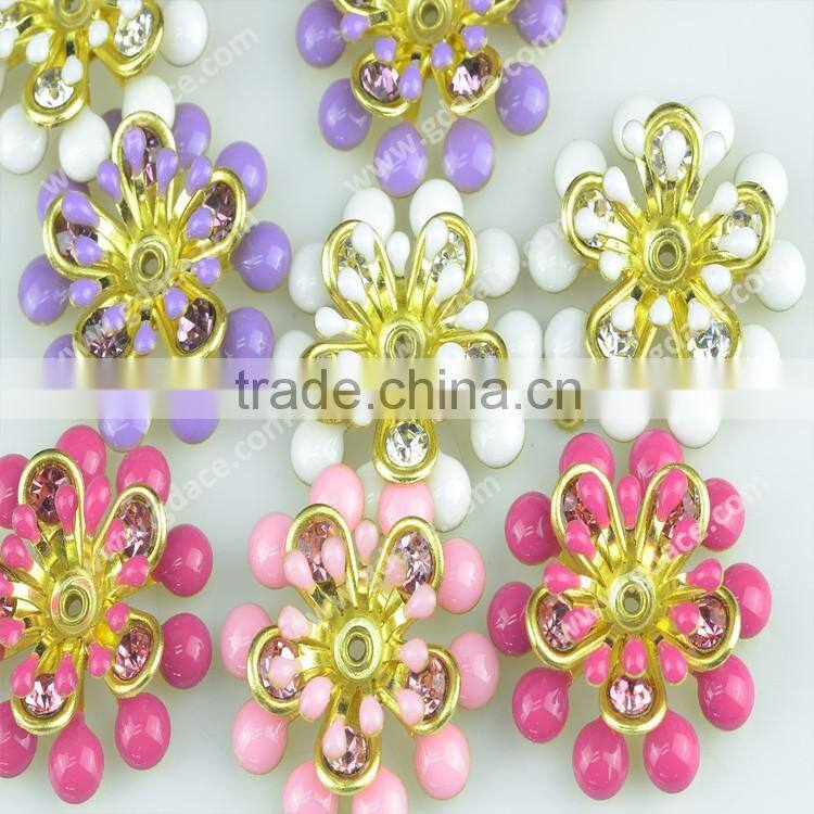Small decorative craft metal flower, antique imitation craft metal flowers wholesale