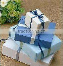Customized paper box with ribbon