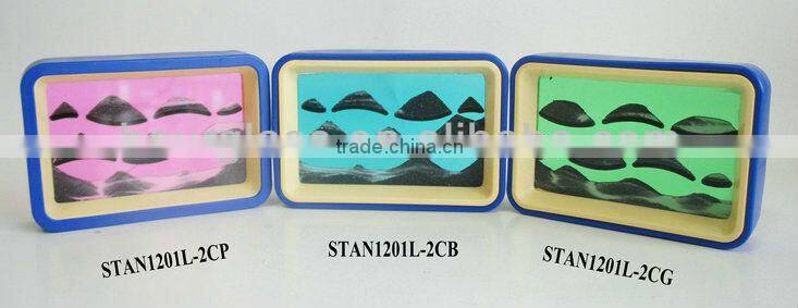 Many Hills Flowing Sand Art Scenery Pink