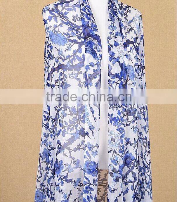 Quality and quantity assured silk chiffon floral printed fabric