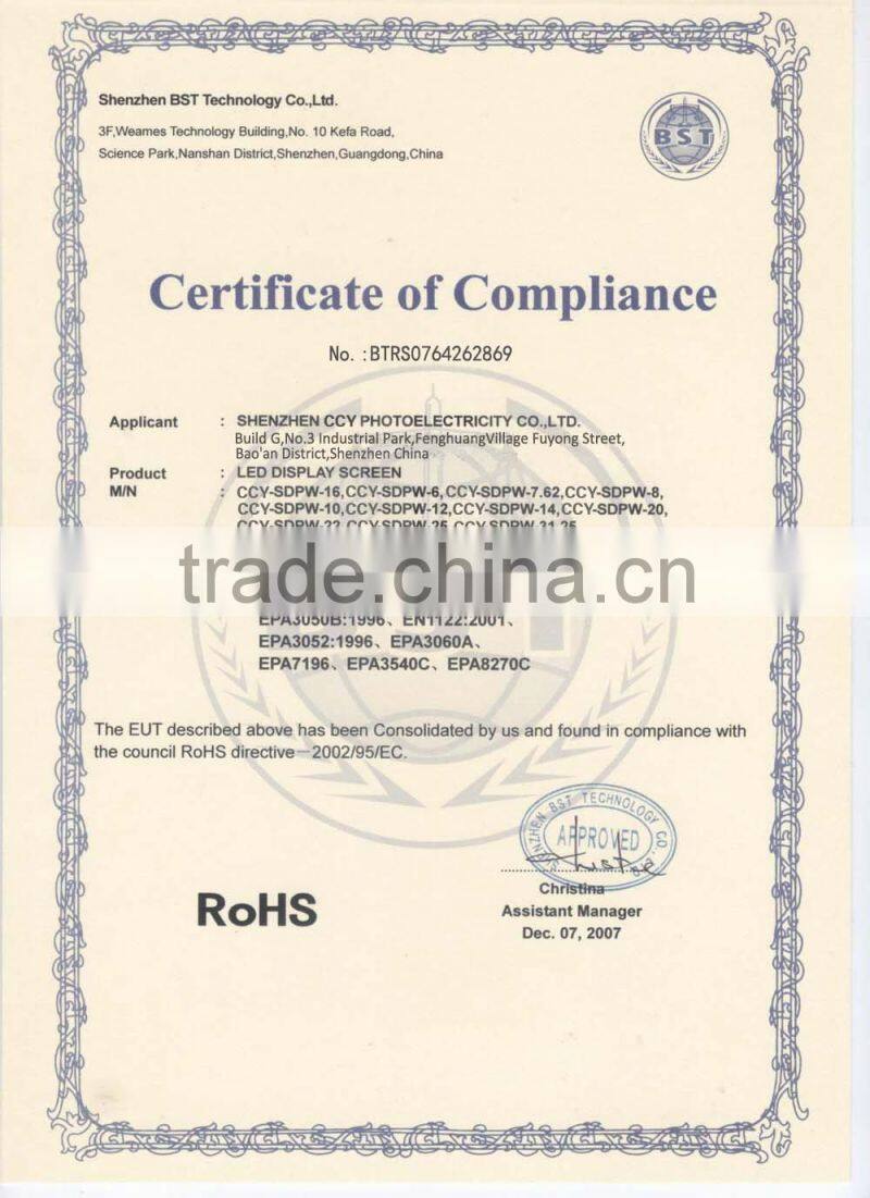 P7.62 office led display