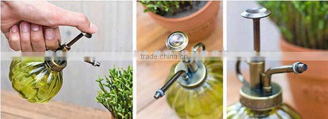 colored glass flower water pot