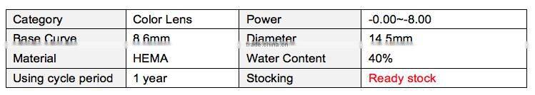 VIVIAINA FIZZ HOT and NEW natural looking color contact lenses / can mix colors