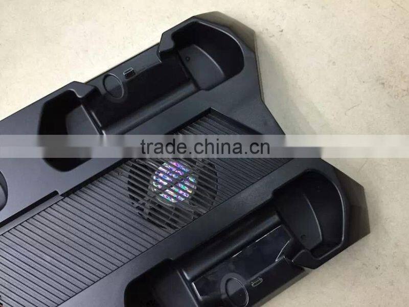 2015 newest arrival 10 in 1super charging dock for PS4 multifunction console charging stand +USB HUB+Cooling fan