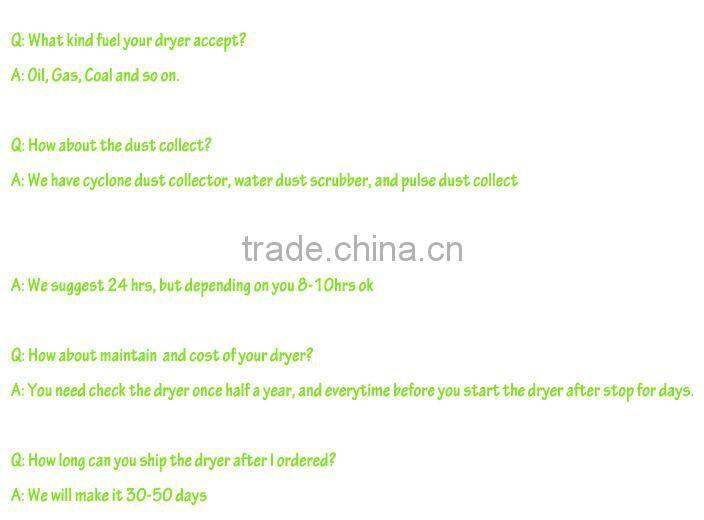 Clay Rotary Dryer CE approved with scatter & clean device 0086-185-3005-5003