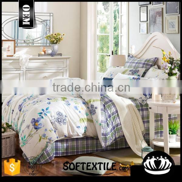 Good quality 100 cotton and cheap price Cartoon design tree pattern bedding set king duvet cover