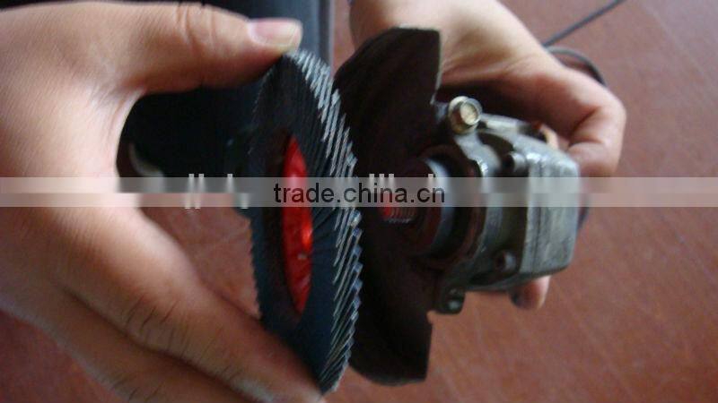 4inch high quality flap disc with plastic backing manufacturer