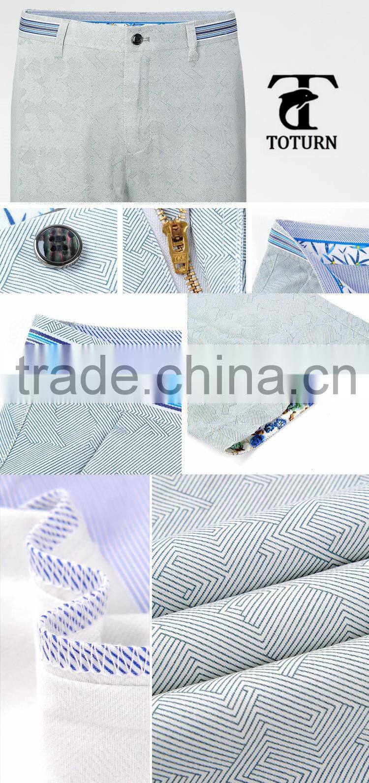 New korean style cool half design cotton pattern man trousers mens Slim Fit short Pants