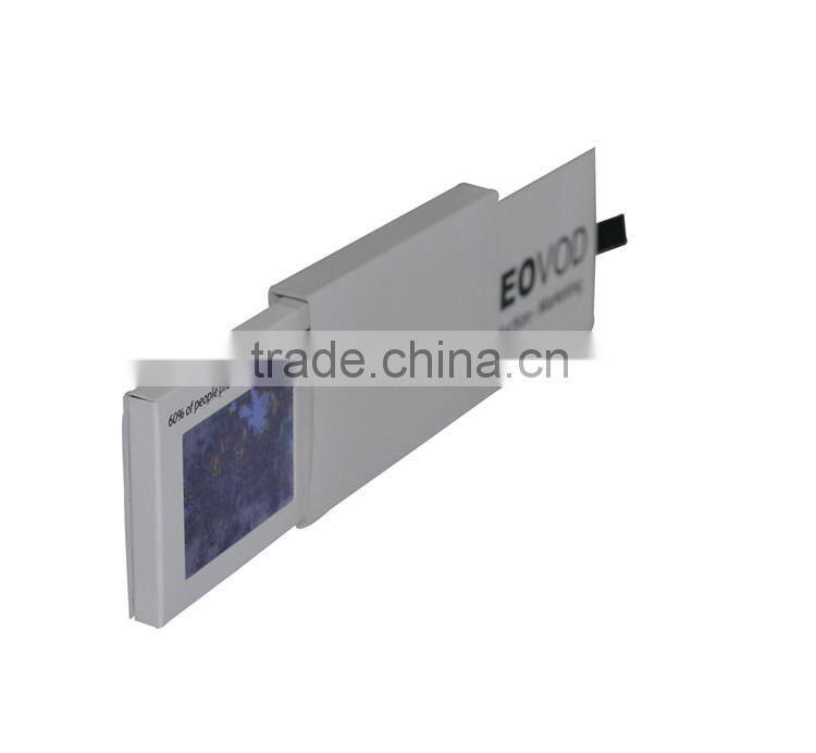 Folded Paper Material Brochure With 1.5" to 10.1" Lcd Screen Greeting Video Card