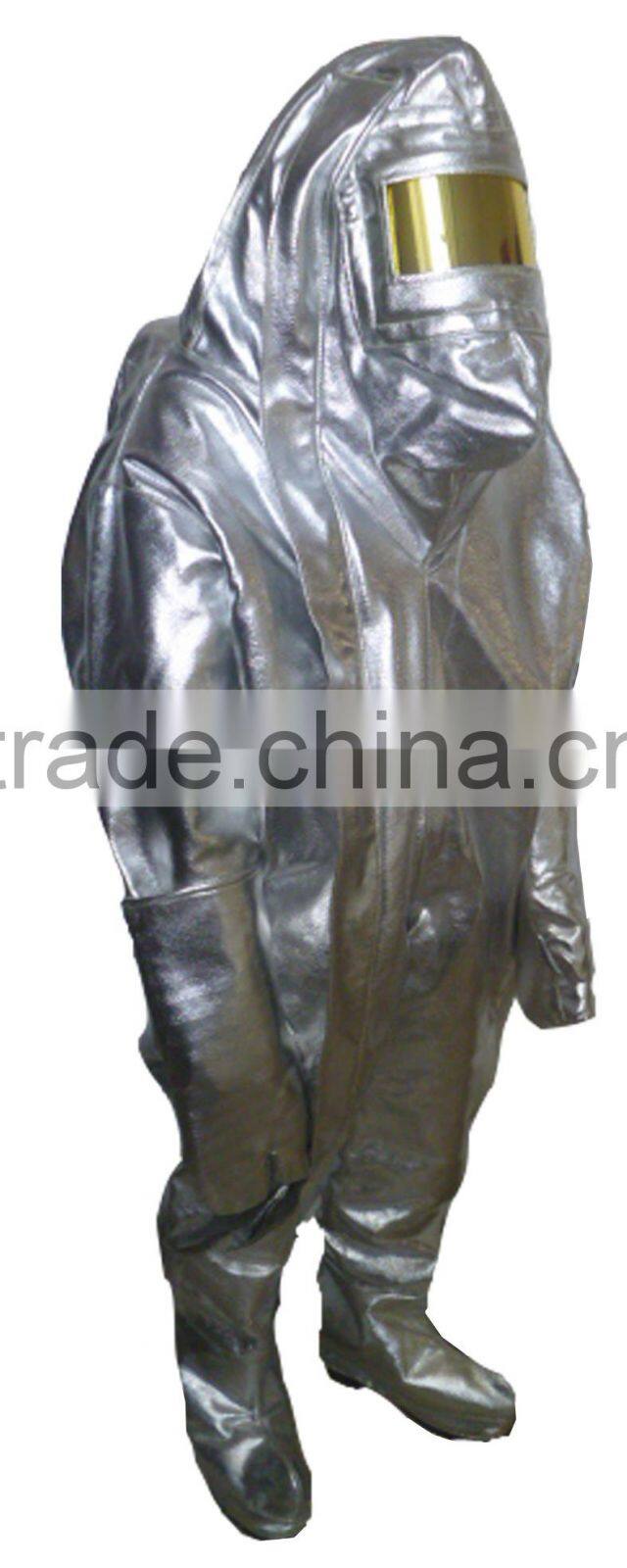 integrated aluminized fireman protective suit overal CE certificate