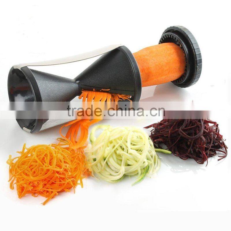 Green Black Stainless Steel Spirelli Spiral Slicer Spiral Vegetable Slicer as seen on TV