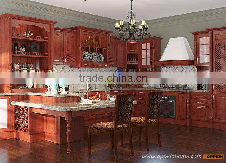 Guangzhou Wholesale American Style Solid Wood Kitchen Cabinet