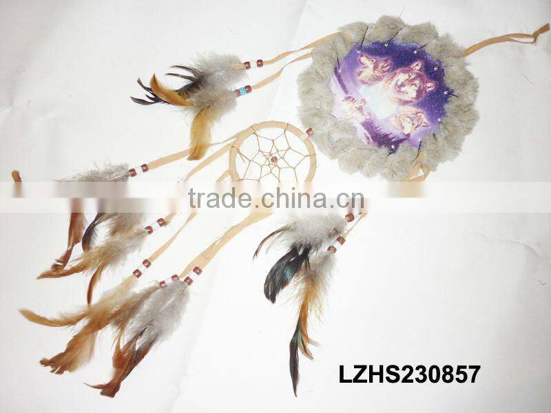 Framed Indian bear Dream Catcher Wall Decor LZHS230891